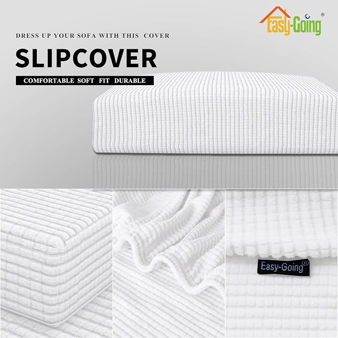 Easy-Going Stretch 1 Piece Loveseat Couch Cushion Cover - Image 6