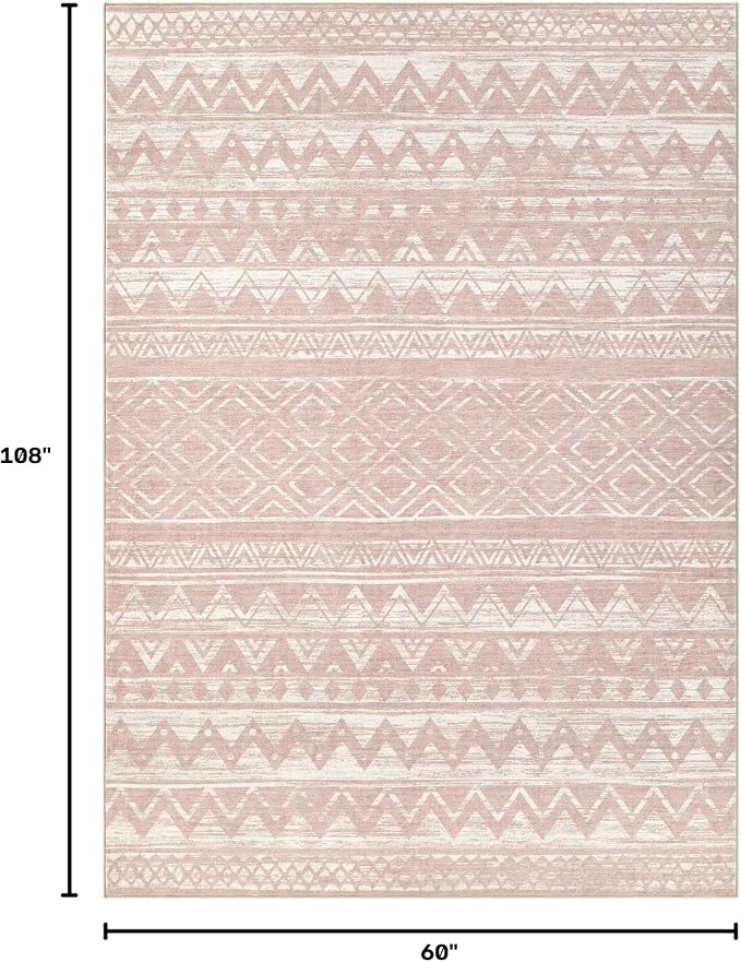 cotiled 6x9 Area Rugs for Living Room: Boho Washable Rug for Dining Room | - Image 2