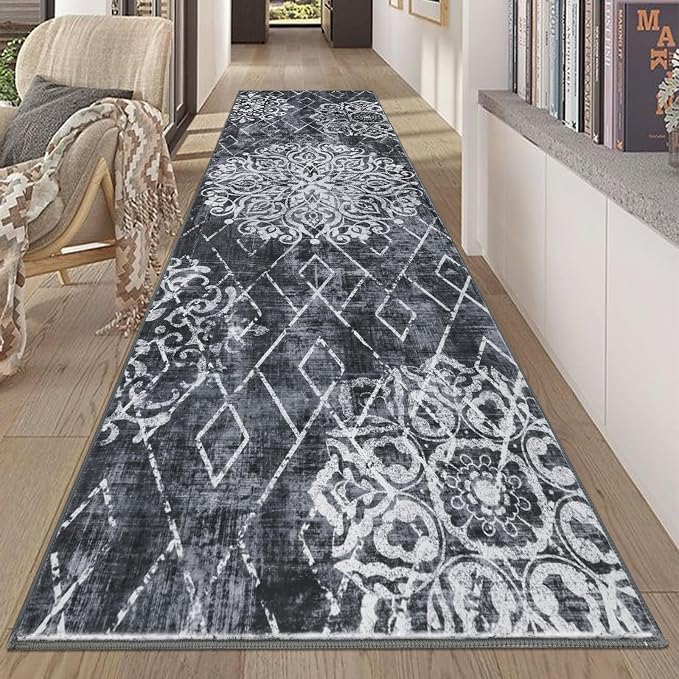 HEBE Hallway Runner Rug 2'8''x8', Washable Non Slip Kitchen Rug Runner | Soft by HEBE
