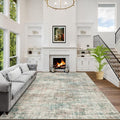 8x10 Area Rugs for Living Room: Washable Abstract Multi Color Carpet | Non-slip by GENTDRIZZ