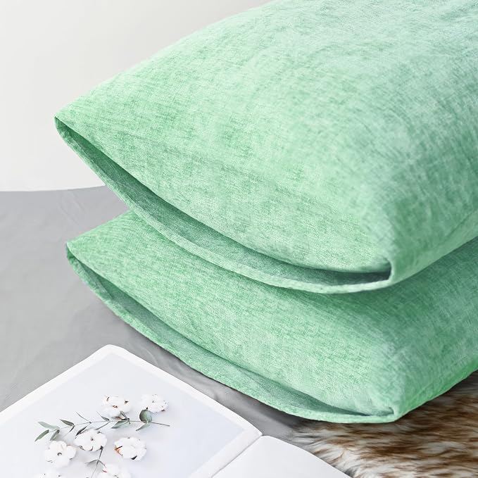 CaliTime Decorative Standard Throw Pillow Covers 26 X 20 Inches Grey Green | - Image 4