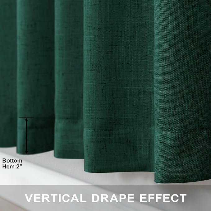 Dark Green Curtains 108 Inches Long - Image 7