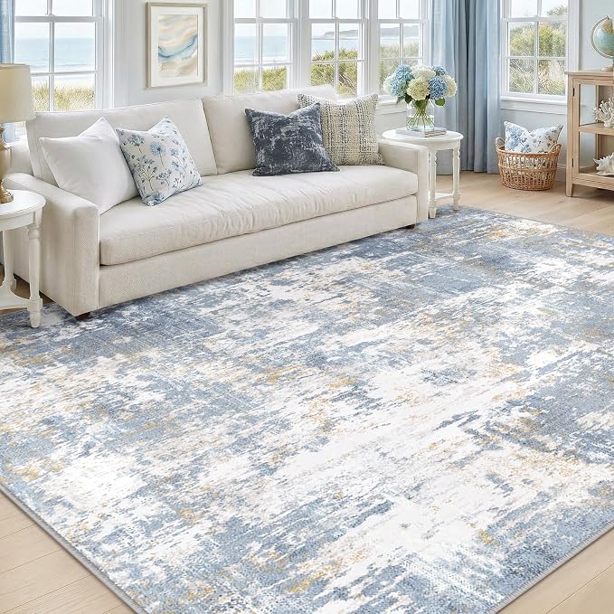 RELEANY Washable 6'x9' Abstract Area Rug by RELEANY