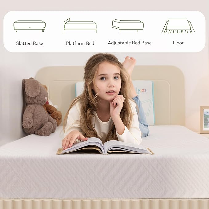 Twin Mattress in a Box, 6 inch Mattresses for Kids Bed Single Size Daybed Individual Bunk, Memory Foam Medium Firm