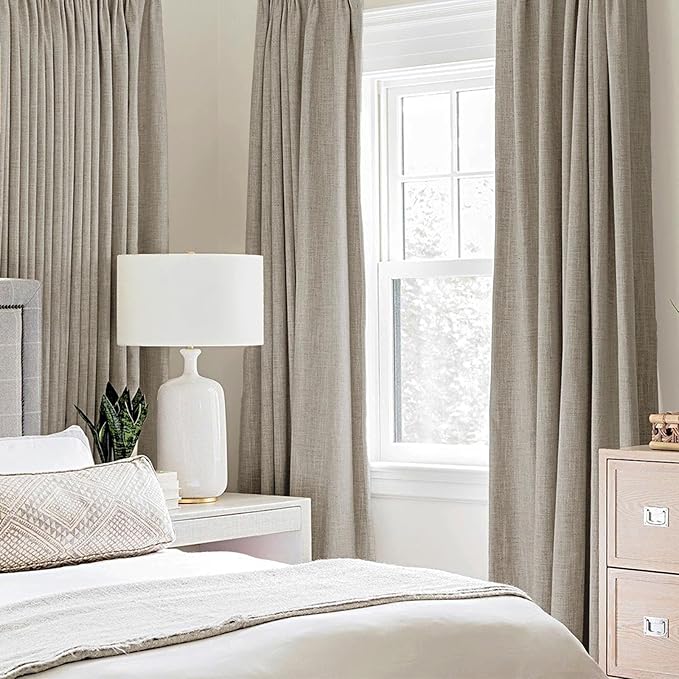 MIULEE 100% Blackout Linen Curtains - Image 2