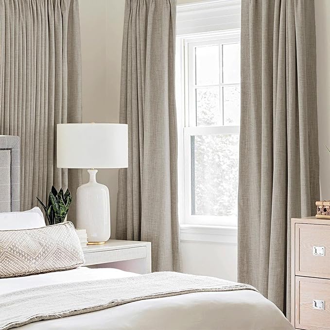 MIULEE 100% Blackout Linen Curtains - Image 2