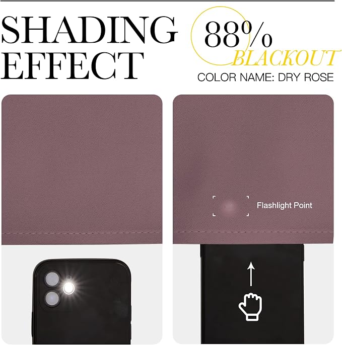 NICETOWN Dry Rose Blackout Curtains - Image 5