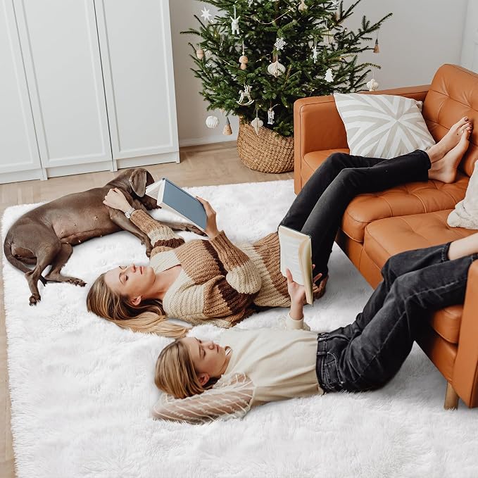 Chicrug Soft Area Rugs for Bedroom Living Room Plush Fluffy Rug 9x12 | Shag - Image 4