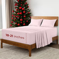 Mellanni Extra Deep King Sheets - 4 PC Iconic Collection Bedding - Hotel Luxury, Ultra Soft, Cooling Bed Sheets - Wrinkle, Fade, Stain Resistant (King, Blush Pink)
