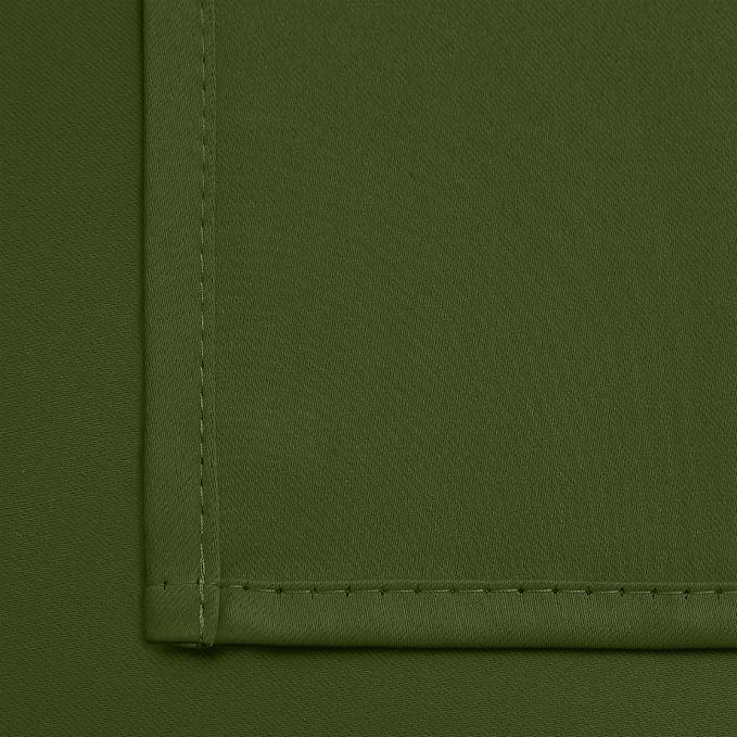 Yakamok Room Darkening Curtains 62x84 inch Length Olive Green-Living Room | 2 - Image 6