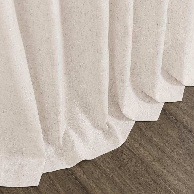 Beige Linen 102 Inch Long Curtains - Image 6