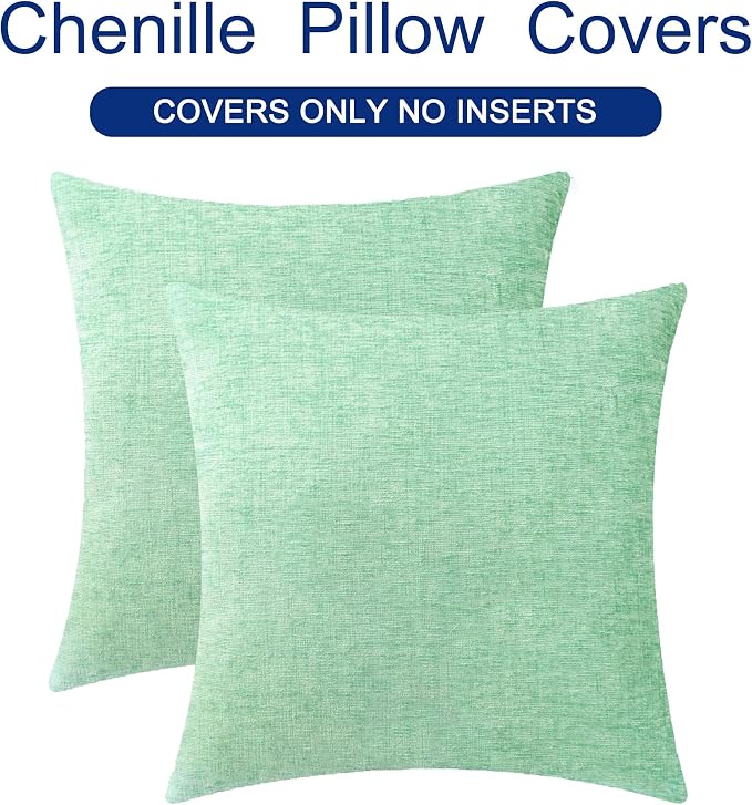 CaliTime Decorative Couch Throw Pillow Covers 24 X 24 Inches Grey Green | Pack - Image 6