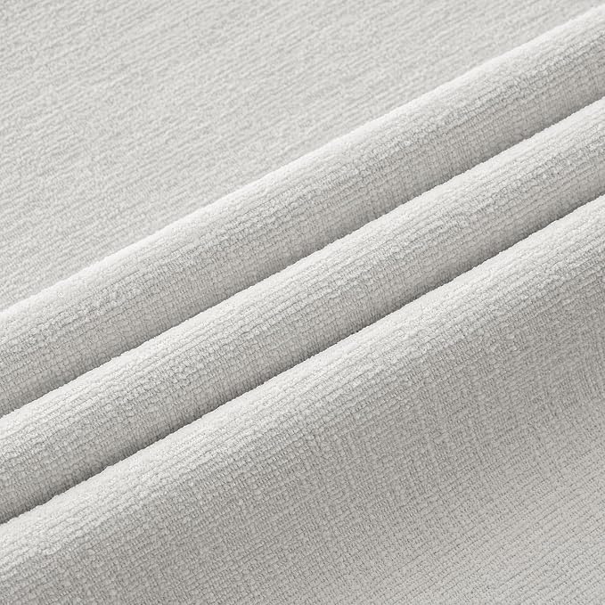 MIULEE Light Grey Chenille Couch Throw Pillow Covers, 20x20 | Set of 2 - Image 2
