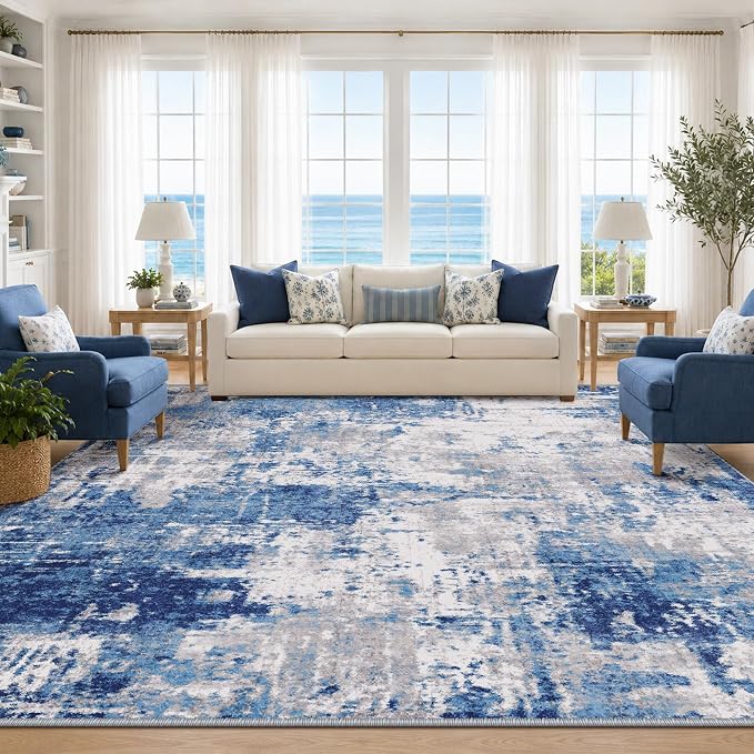 RELEANY Washable 10'x12' Abstract Area Rug - Image 8