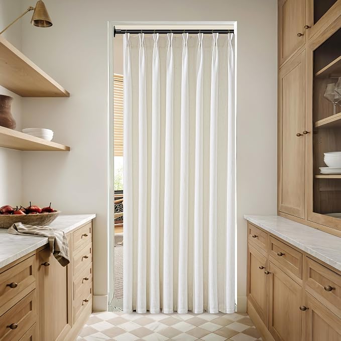 Semi Sheer Linen Pinch Pleat Curtains Cream Ivory 72 Inches Long 50Wx72L | - Image 8