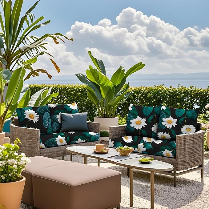 8PCS Patio Cushion Covers.Patio Furniture Couch SeatSlipcovers | Washable - Image 6