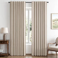 MIULEE 100% Blackout Linen Curtains by MIULEE