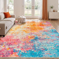 Rugflix 10x12 Area Rugs for Living Room, Washable Colorful Large Rug | Machine by RugflixAreaRugs