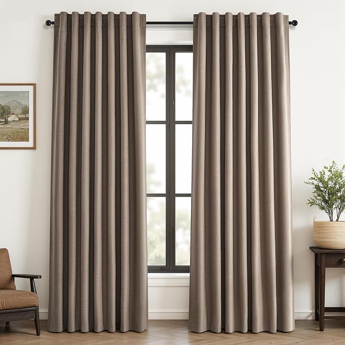 Topfinel 100% Blackout Curtains 84 inch Long 2 Panels by Topfinel
