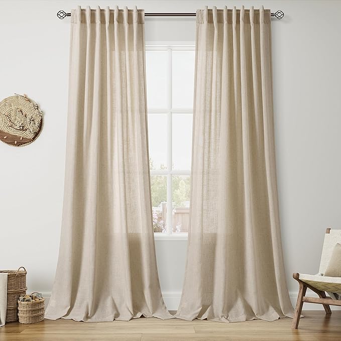 Taupe Burlywood Curtains 90 Inches Long by Nanspring