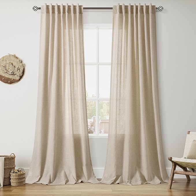 Taupe Burlywood Curtains 96 Inches Long by Nanspring