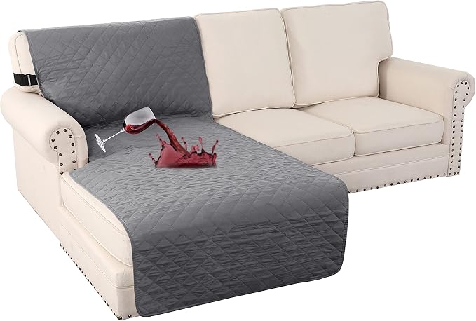Turquoize 100% Waterproof Sofa Covers Chaise Lounge L Shape Sofa Protector Slip by Turquoize