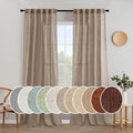 MIULEE Taupe Linen Curtains 52x108 Inch Long by MIULEE