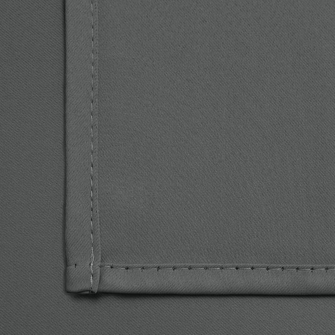 Yakamok Room Darkening Curtains 52x54 inch Length Dark Grey-Living Room | 2 - Image 5