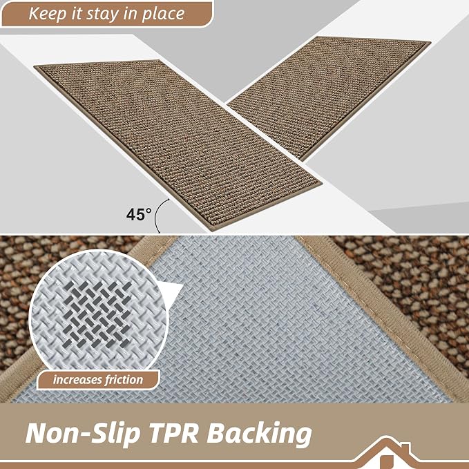 BEQHAUSE Dirt Trapper Door Mat 48" x 72", Non-Slip Washable Doormats, Low - Image 6