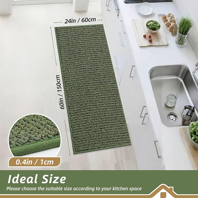 BEQHAUSE Kitchen Runner Rugs 24"x60", Kitchen Mats - Image 2