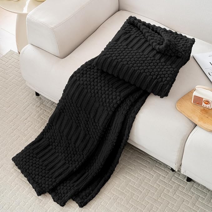 Black Throw Blanket - Image 4
