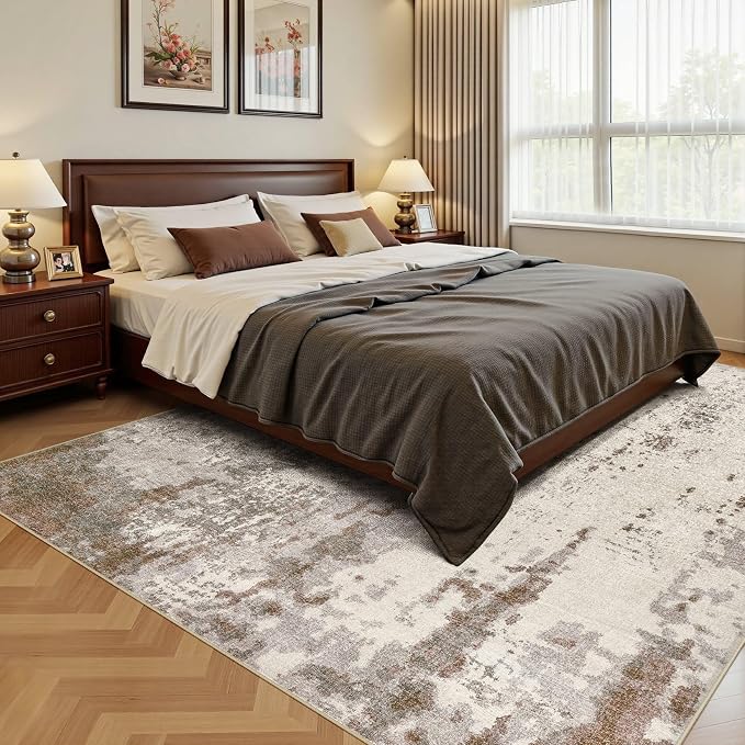 UERMEI Area Rug Living Room Rugs-Washable Neutral Modern Abstract Soft Thin - Image 4