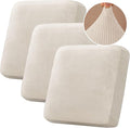 H.VERSAILTEX Velvet Stretch Couch Cushion Cover Plush Cushion Slipcover by HVERSAILTEX