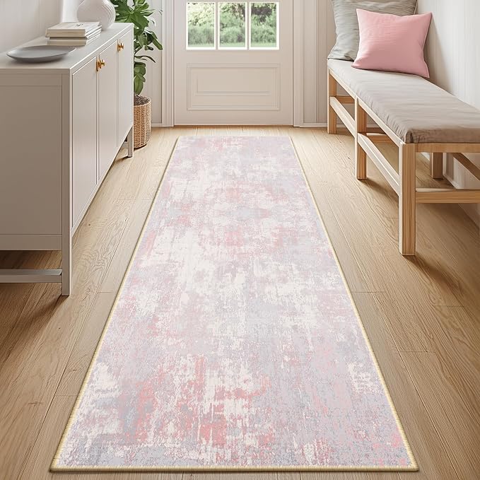 RELEANY Washable Runner 2'x6' Abstract Area Rug - Image 3