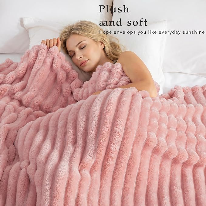 Exclusivo Mezcla Striped King Size Fleece Blanket - Image 2