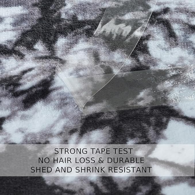 Fuzzy Blanket Queen Size - Tie Dye Grey, Soft and Comfy, Plush and Furry Faux Fur, Reversible Queen Blankets for Queen Full Bed, 90x90 Inches,Tie Dye Grey