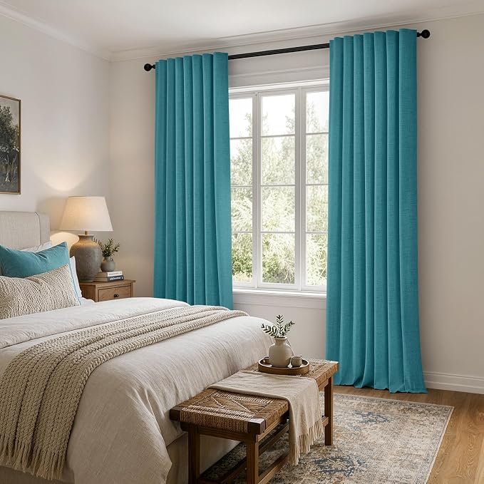 MIULEE 100% Blackout Linen Curtains - Image 8