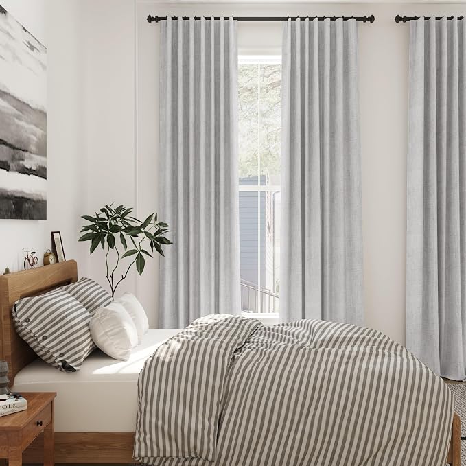 Grey Linen Curtains 80 Inches Length - Image 7