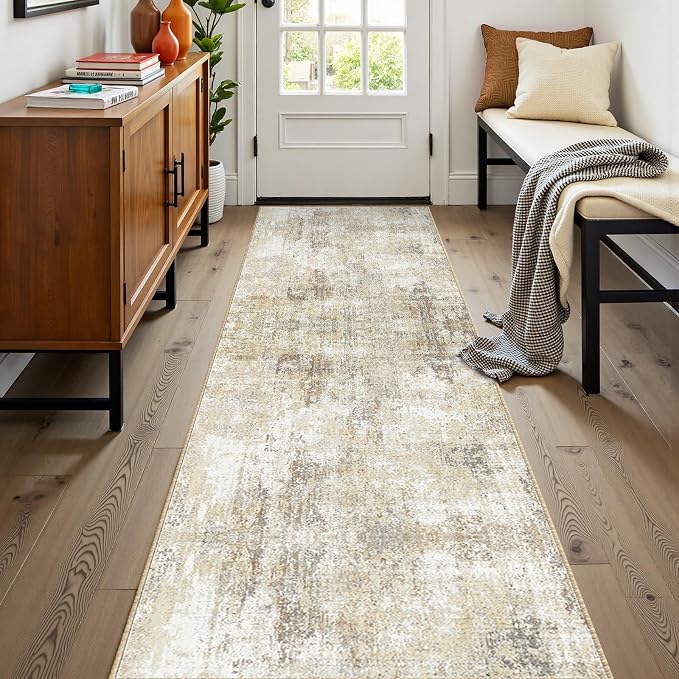 RELEANY Washable Runner 2'x8' Abstract Area Rug - Image 2