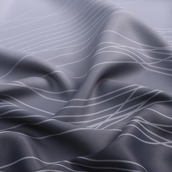 Black and Greyish White Ombre Blackout Curtains - Image 9