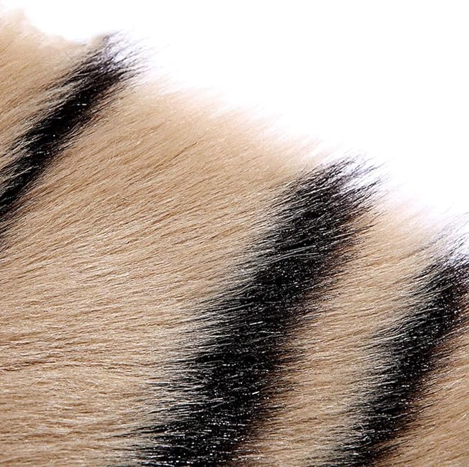 Tiger Print Rug, Faux Cowhide Area Rug Animal Printed Carpet Skin Fur Luxury - Image 7