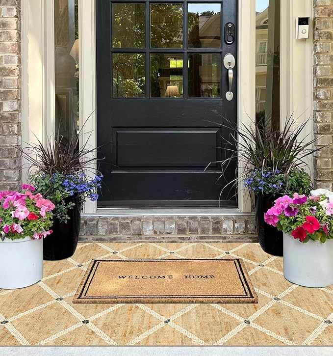 Cottage Trellis 3x5 Entryway Rug Indoor Outdoor Mats - Image 5