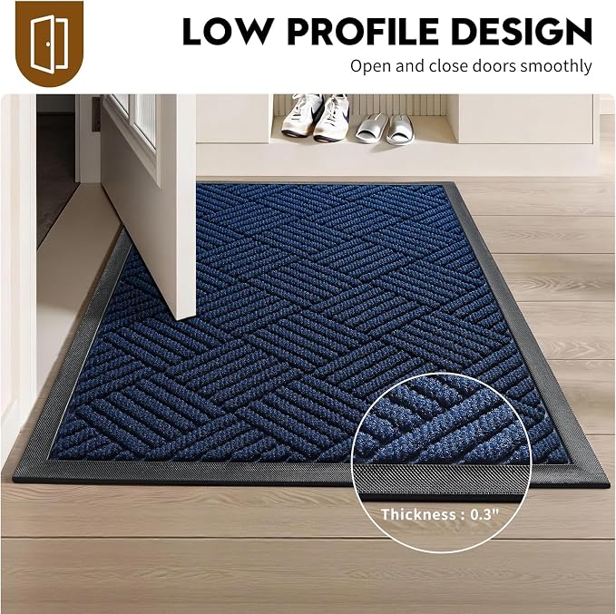 Front Door Mat, Heavy Duty Waterproof Doormat 47.5"x35.5", Stain Fade Resistant - Image 5