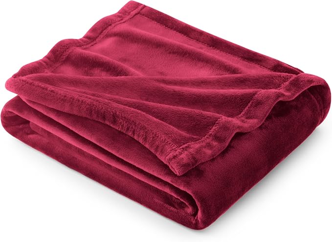 Bedsure GentleSoft Fleece Blanket Twin Size Red by Unknown
