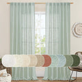 Light Sage Linen Sheer Curtains by LAMIT