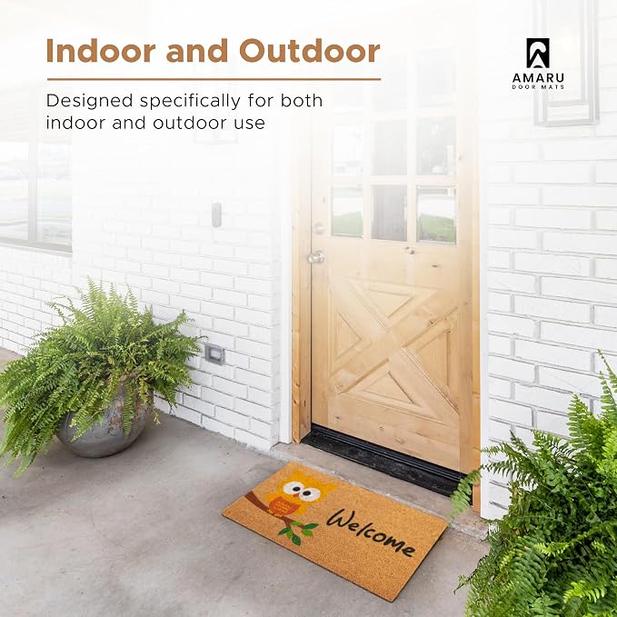 Coir Welcome Mat, 17 x 29 in | 100% Natural Coir, Anti-Shedding, Durable PVC - Image 4