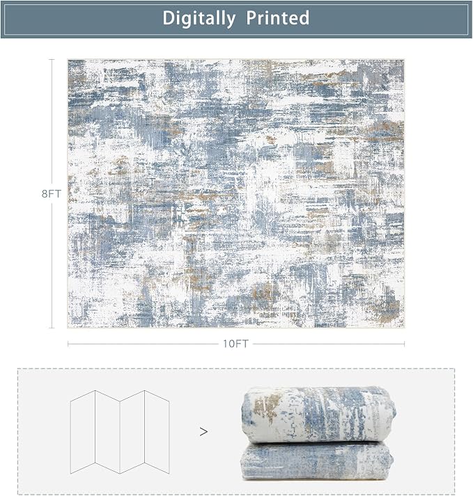 8x10 Washable Area Rugs for Living Room, Dining Room, Playroom - Image 2