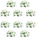 10Pcs Artificial Flower Ball Arrangement, 9.5" 15 Heads Wedding Roses Bouquet with Base Suitable for Parties Valentine's Day Wedding Centerpieces Flower Rack and Home Decor (White)