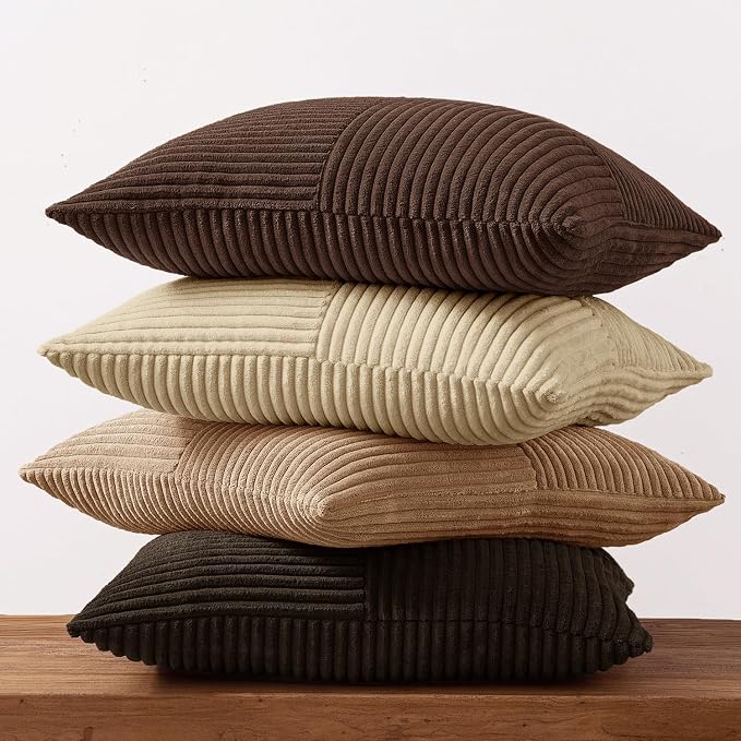 MIULEE Boho Decorative Throw Pillow Covers 20x20 Set of 4 Farmhouse Neutral - Image 5