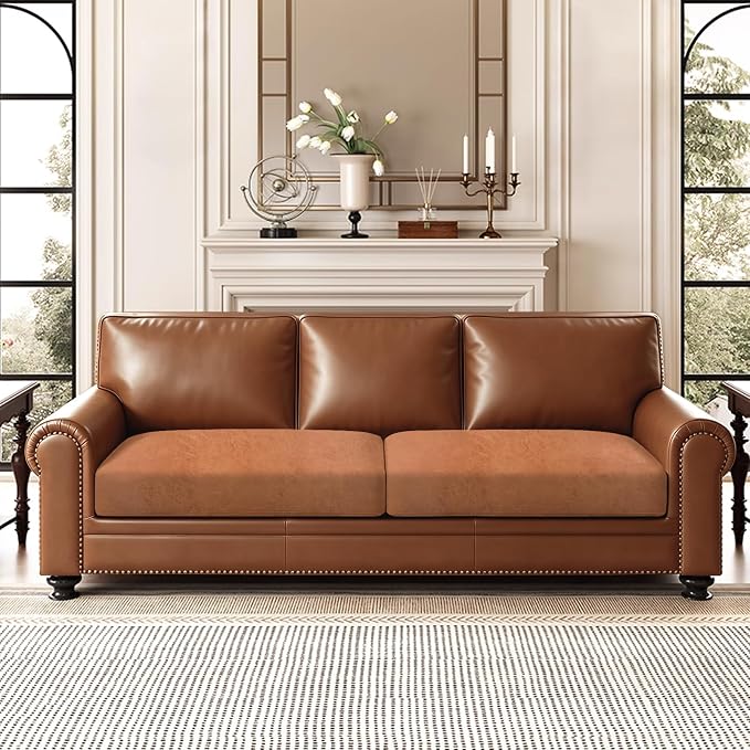 ANARACHON Leather Look Couch Cushion Covers Sofa Seat Slipcovers Sets Couches - Image 2